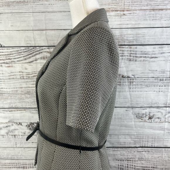 Evan Picone 2pc Blazer Skirt Suit size 6 Black Brown Tweed Career Lawyer - Picture 12 of 16